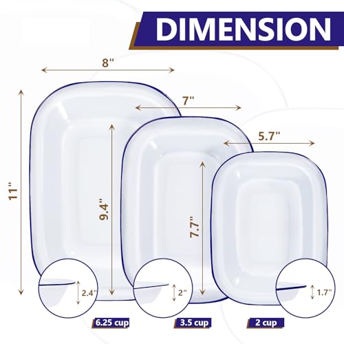 Posavasos esmaltados Webake blancos de 28 y 18 cm para mesas 6