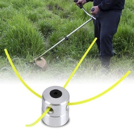 Weed Trimmer Head, Aluminum Grass Trimmer Head with 4 Lines Brush Cutter Head Lawn Mower Accessories Cutting Line Head for Strimmer-image-8