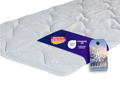 Traumnacht Cool Comfort Matratzenauflage 90x200 cm | Sommer & Winter | Weicher Doppeltuchbezug | Atmungsaktiv & komfortabel | Oeko-TEX Standard 100 Zertifiziert | Deutscher Qualitätsstandard