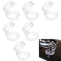 6 Stück Herdknopf Kindersicherung, Kindersicherung Herd Drehknöpfe, Transparente Sicherheitsabdeckungen, Kinder Herdknöpfe mit Klebstoff, Herd Schalterabdeckung, Herdschutz Kinder für Herd, Backofen