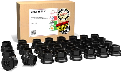 Wheel Accessories Parts 32 Pcs M14x1.5 14x1.5 Thread OEM Style Lug Nuts 0.90 Long Black 13/16 21mm Hex Fits Ford F-250 F-350 F-450 F-550 Super Duty 2C2Z-1012-AA 611-246