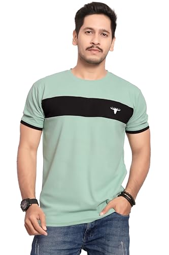 Image of Men's Polister Solid Round Neck Half Sleeve Shirt(D P K P-1284)