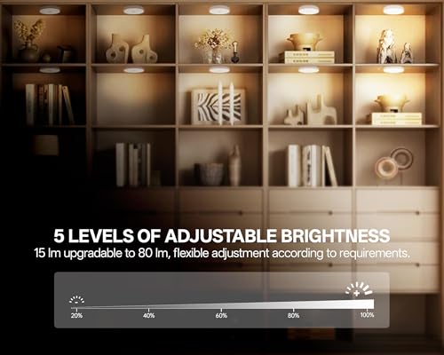 Image of Homelist Upgraded Ultra Bright Motion Sensor Lights Indoor, 6 Pack Rechargeable Puck Light with Remote, 1500mAh Battery Operated Sensor Night Light for Stairs, Cabinet, Bedside, Closet