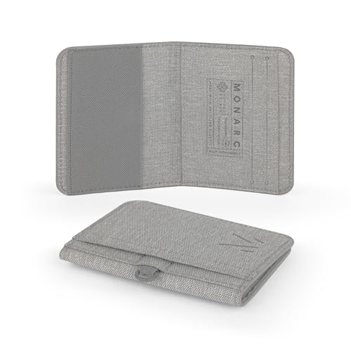 Monarc - Settra Wallet, Made with 4 Recycled Plastic Bottles, Laser Cut, Quick Access (Grey)