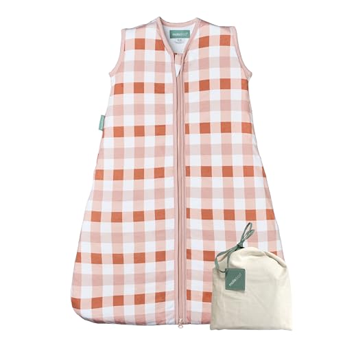 molis&co - Saco Dormir Bebé TOG 1-85 cm (6-18 Meses) - Saco Dormir Bebe Primavera y Otoño sin Mangas - Saco de Dormir Bebe para Niños Niñas (Unisex) - 100% Algodón (Oeko-Tex) - Canyon Check