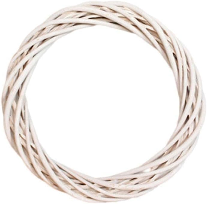 Rattan White Wreath Garland Hanging Vine 10-30CM DIY Craft Wedding Home Window Ornaments Door Party Decorations rattan container wrea vine Jingle spring rings,wicker front sticker Leave frame,