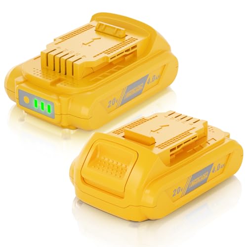 Image of Bonacell 2Pack 4.0Ah Replacement for Dewalt 20V Battery Compatible with Dewalt 20 Volt MAX XR Battery DCB200 DCB201 DCB203 DCB204 DCB206 DCB181 DCB180 DCD/DCF/DCG Power Tools