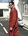 LecGee Corduroy 2 Piece Outfits Mens Corduroy Shirts Jackets Loose Pants Sets Red