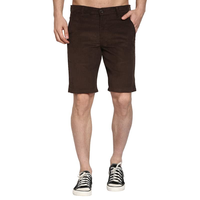 urso Chino Short Corduroy Men Brown Half Pant-picture-47