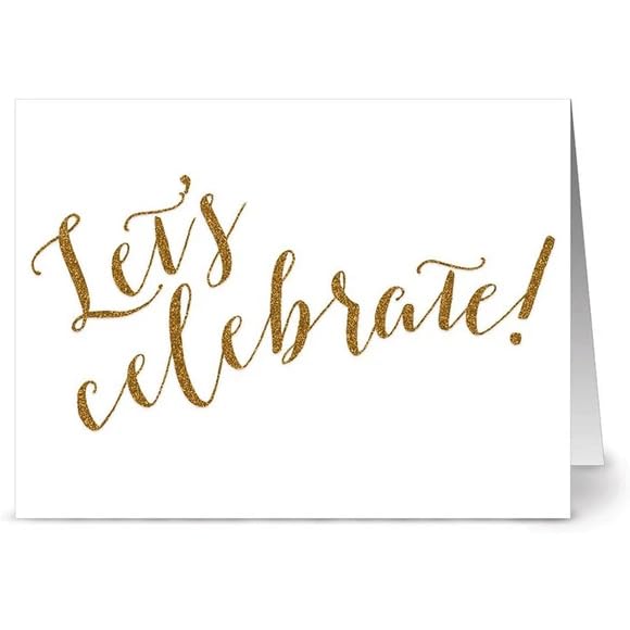 Image of Show-Offs 36 Congratulations Cards - Perfect for Graduation Greeting Cards - 6 Gold Congrats Words with Envelopes