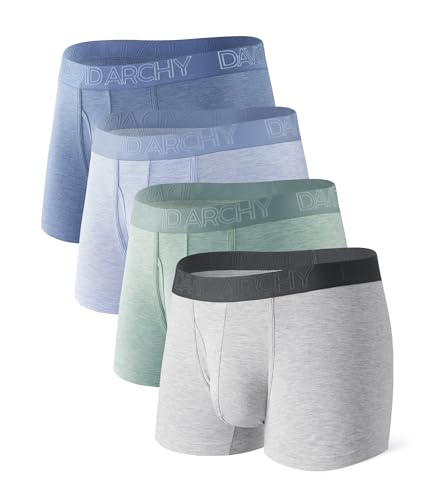 DAVID ARCHY Mens Underwear Boxer Briefs Breathable Soft Moisture-Wicking with Fly Underwear for Men Multipack