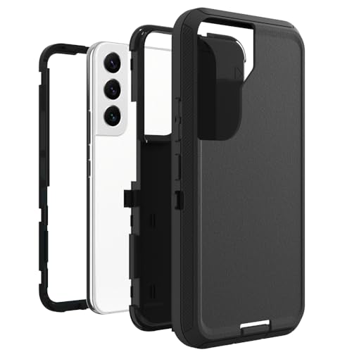 Image of Case for Galaxy S22 Plus, Heavy-Duty Tough Rugged Shockproof Drop Protective Cover Cases for Samsung Galaxy S22 Plus, Black