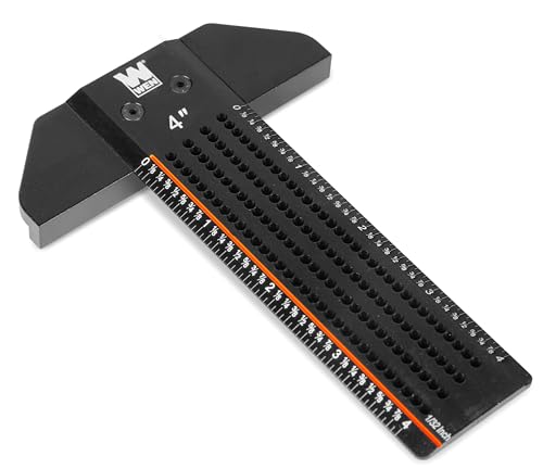 WEN Règle de marquage en forme de T graduée de 10,2 cm ME804R à haute visibilité