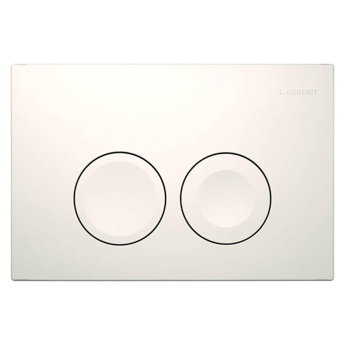 Plaque de fixation Geberit Delta25 pour rinçage à 2 quantités, 115.125.11.5, Couleur: blanc