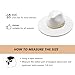 White Fashion Wide Brim Felt Fedora Hat with 3-Ring Buckle Belt Adjustable Church Dress Panama Hat for Women Men Big Head Circumference 23.6in