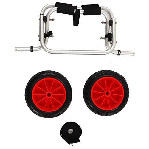 Kayak Cart Kayak Wheels Detachable Canoe Cart with Solid Tires and Kickstand Puncture Wheels Canoe Kayak Trolley Cart