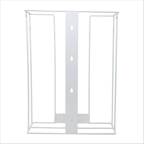 Miniatura 4 de TRONEX Estante dispensador de guantes de montaje en pared triple con 3 alambres para guantes desechables y servilletas, organizador de metal