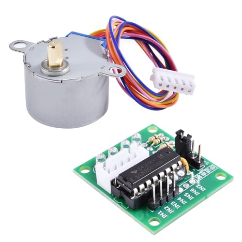 FOCMKEAS 1 Sets 28BYJ48 DC 5V Micro Reducer Stepper Motor + ULN2003 Driver Board 4 Phase 5 Wire Mini Reduction Stepper Motor Speed Reduction Stepping Motors for Wireless Camera Air Conditioner DIYBB