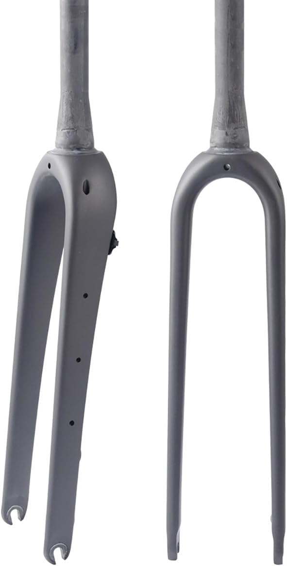 Gravel Carbon Fiber Road Bike Rigid Fork 700C 1-1/8'' Straight/Tapered Tube Bikes Front Fork Disc Brake 9X100mm Quick Release Bikes Hard Front Fork