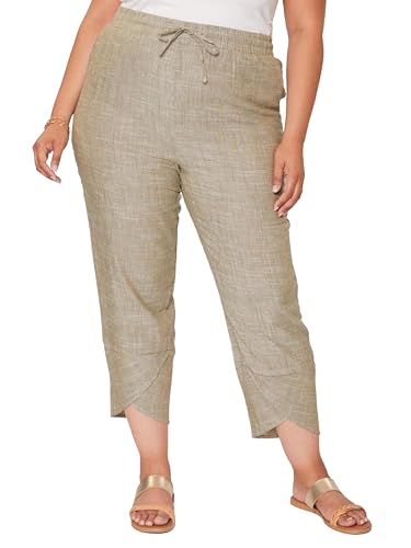 Royalty For Me Womens Women’s Casual Summer Linen Mid-Rise PantsCasual Pants