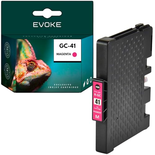 EVOKE GC41 Ink Compatible with Ricoh S2100N 3100SNw 3110DN SG7100DN SGK3100DN Red (Magenta) 1630 Pages 32ml