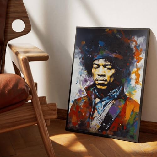 Poster Jimi Hendrix impression d'art mural de qualité supérieure au format 50x70