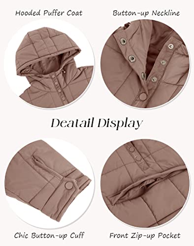 Fazortev Womens Oversized Puffer Jacket Quilted Dolman Hoodies Pullover Long Sleeve Lightweight Warm Tops Coat4