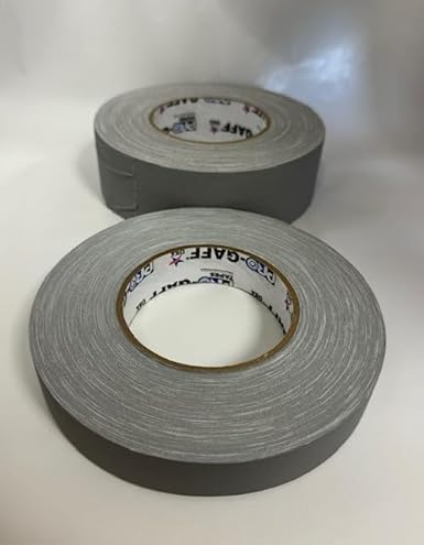 Peak Adhesive Tape & Supplies 2 Rolls of Grey Gaffers Tape for Stage Marking, Wire Bundling, Arts and Crafts and Much More, 2" and 1" Rolls