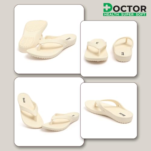 Image of DOCTOR HEALTH SUPER SOFT Women Ultra Soft Cushion Footbed Slipper | Comfortable Light Weight Waterproof Slippers |Adult Flip Flops Mild Acupressure | All Day Wear