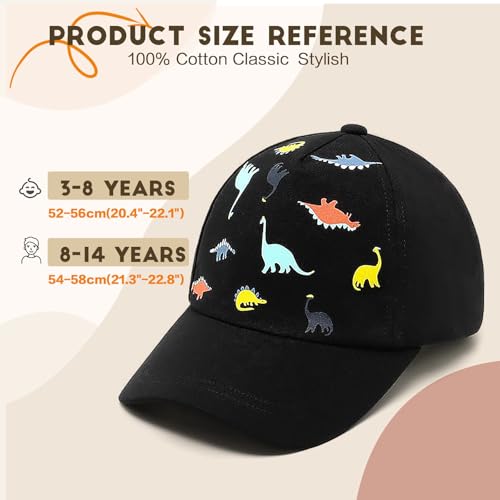 Supaico Boné de beisebol infantil bordado boné infantil lavado bonés bonitos ajustáveis para meninos