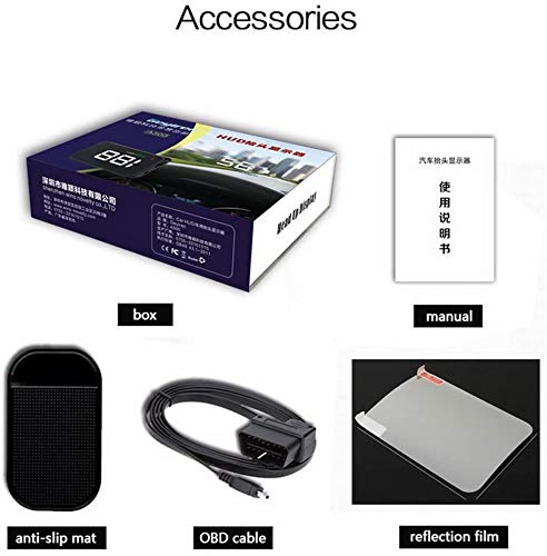 GOFORJUMP A500 Head-Up Display - 3,5 inch Snelheidsprojector voor Auto met OBD2 en GPS - Afbeelding 4