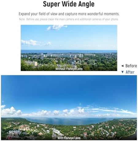 Neewer 8mm Fisheye Wide Angle Lens, 220° Field of View, Compatible with iPhone 16 Pro Max, Samsung Galaxy S24 Ultra, Aluminum Alloy Construction, Leica S Mount