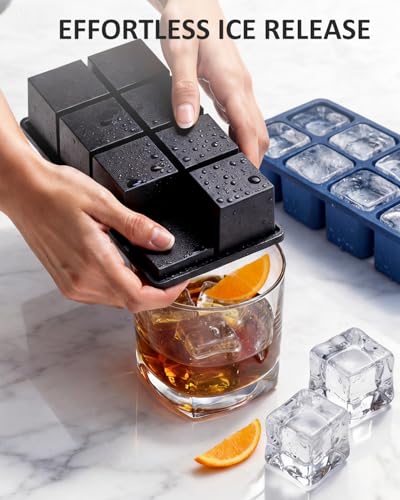 Set 4 bandejas de silicona para cubos de hielo con tapa miniatura 2