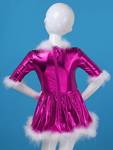 Disfraz de danza metálico para niñas color rosa talla 10 miniatura 6