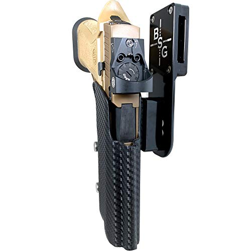 Black Scorpion Outdoor Gear Pro Heavy Duty Competition Holster OWB Kydex fits Sig Sauer P320 Compact Full X5, X5 Legion | 3Gun IPSC USPSA Approved (Black Carbon Fiber)