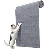 Navaris Rascador Adhesivo para Gatos - Rollo Rascador Gato de 2 m x 50 cm Recortable - Rascadores de Gatos con Pegamento - Protector Sofa Gatos Arañazo para Muebles Pared - Gris