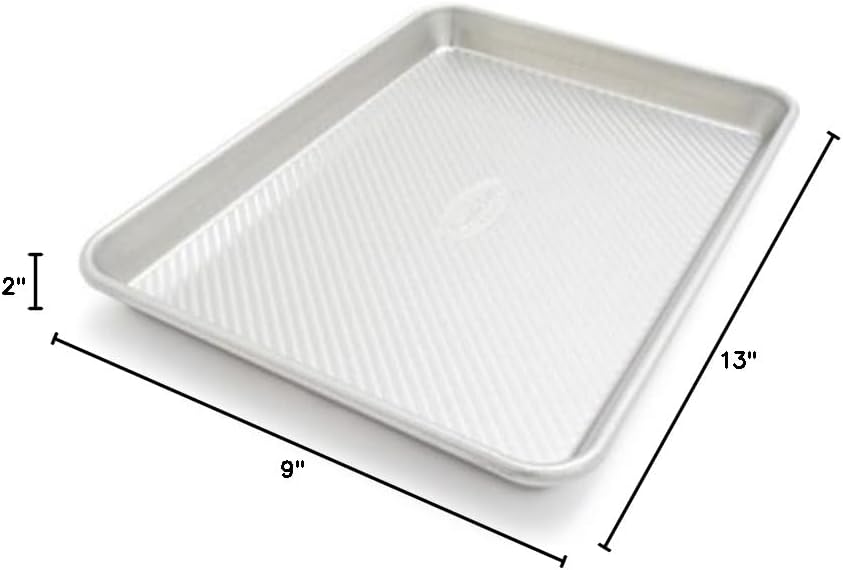 Sur La Table Platinum Pro Quarter Sheet Pan – Commercial-Quality Aluminized Steel Bakeware, 12.5" x 9" Nonstick Corrugated Surface, Even Heat Distribution, Rust & Warp Resistant