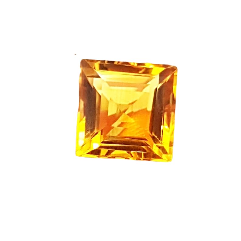 Citrine naturelle 11x11 mm carrée princesse pour création de bijoux DIY