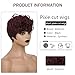BOBCOO Pixie Cut Wig Short Wigs for Black Women Short Pixie cut Wigs for Black Women (Burgundy)