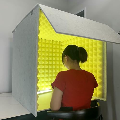 Cabina vocal portátil, cubierta insonorizada de escritorio para grabación, caja de aislamiento para estudio en casa