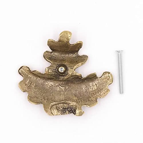 1 Stück Eichenlaub Verzierung Deckblatt groß mit Gewinde & Schraube für Keilerwaffen Gewaff