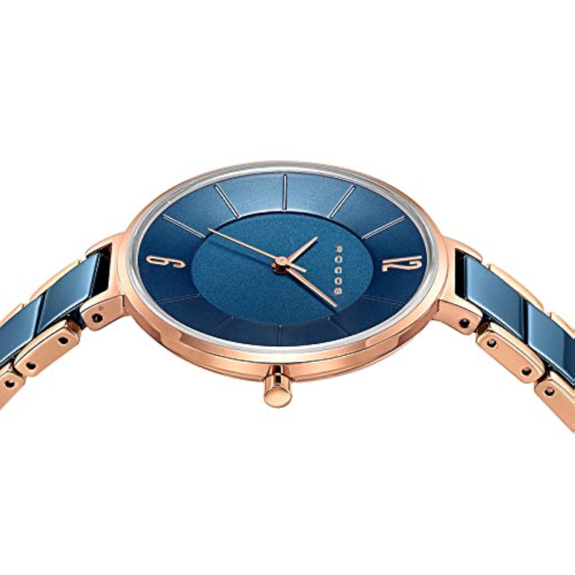 Women's Rose Gold Ceramic Strap Watch, Elegant Gift