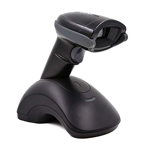Lzour 2D QR Wireless Bluetooth Barcode Scanner con Receptor de Cuna USB Base de Carga Handheld Data Matrix PDF417 Lector de imágenes Portable Automatic Bar