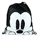 Disney Mickey Mouse Face Drawstring Tote Backpack, Black, One Size