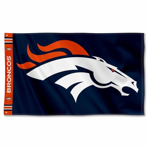 Denver Broncos Printed Header 3x5 Foot Banner Flag