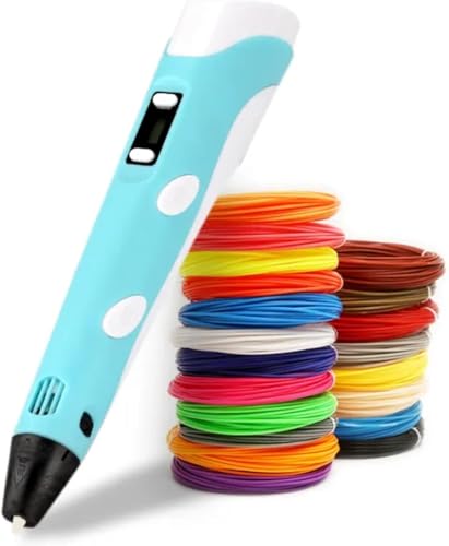 3D Drawing Pen with LCD Display - USB Powered 3D Printing Pen with 3 start colors of PLA Filament 3D Pens for Kids Creative Educational Gift