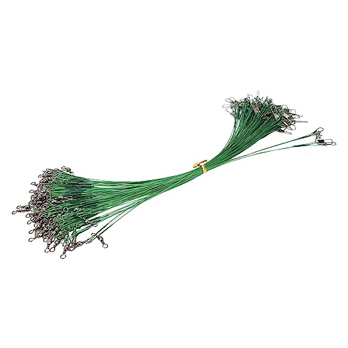 Kit de 100 líderes de acero resistentes a corrosión para pesca miniatura 2