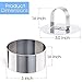 HULISEN Round Cake Ring Mold, Stainless Steel 3” Cooking Crumpet Rings with 1 Pusher & 4 Food Form, Tuna Tartare Mold for Pancake, Salad, Mousse