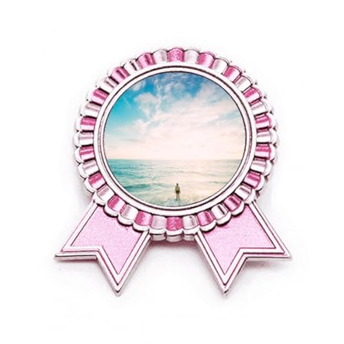 Broche rose souvenir de plage métal taille M une idée cadeau idéale
