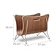 Relaxdays Zeitungsständer Holz, Bugholz, Zeitungskorb, modernes Design, robust, Tragegriffe, HBT 30 x 37 x 25 cm, natur, Braun
